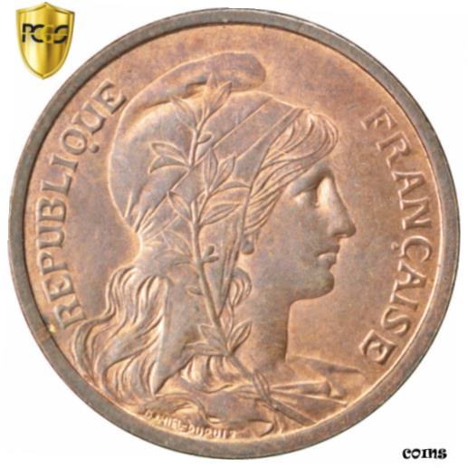 アンティークコイン コイン 金貨 銀貨 [送料無料] [#82619] Coin France Dupuis 2 Centimes 1904 Paris PCGS MS64RB MS(64) Br