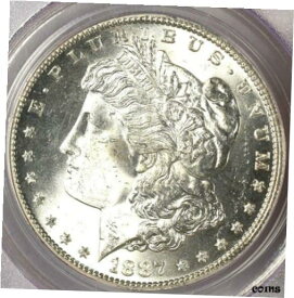 【極美品/品質保証書付】 アンティークコイン 硬貨 1887-S $1 MS64 PCGS-ONLY 505 IN HIGHER GRADE-WHITE & FROSTY - MORGAN [送料無料] #oot-wr-010676-1029
