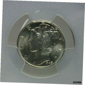 【極美品/品質保証書付】 アンティークコイン コイン 金貨 銀貨 [送料無料] PCGS 1945 MS64 Mercury Dime [042GRA]