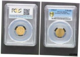 【極美品/品質保証書付】 アンティークコイン コイン 金貨 銀貨 [送料無料] Weimar 5 Pfennig 1936 F Mint State PCGS MS64 (37488)