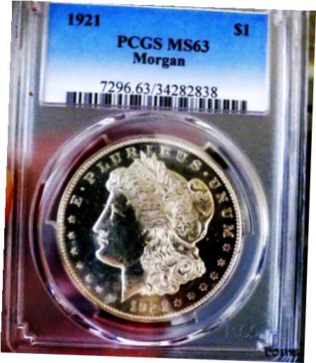 アンティークコイン コイン 金貨 銀貨 [送料無料] Morgan Silver Dollar 1921 P PCGS MS 63++++ Off Grade Glassy PL/DMPL Monster PQ