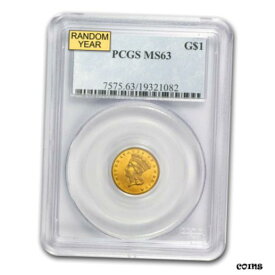 【極美品/品質保証書付】 アンティークコイン 金貨 $1 Indian Head Gold Type 3 MS-63 NGC/PCGS - SKU #22184 [送料無料] #got-wr-010707-727