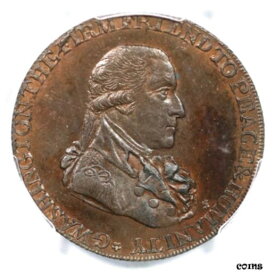 【極美品/品質保証書付】 アンティークコイン 1795 PCGS MS 63 BN Reed Edge Lg Button Washington Grate Colonial Copper 1/2p [送料無料] #cot-wr-010708-417