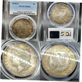 【極美品/品質保証書付】 アンティークコイン コイン 金貨 銀貨 [送料無料] NICE Bronze Toning 1878-S Morgan Silver Dollar $1 PCGS MS-63 KVE Investments LLC