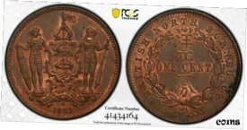 【極美品/品質保証書付】 アンティークコイン 硬貨 British North Borneo 1 cent 1885 H uncirculated PCGS MS63 BN Rare date! [送料無料] #oot-wr-010711-1217
