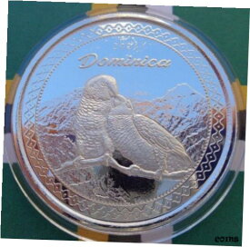 【極美品/品質保証書付】 アンティークコイン コイン 金貨 銀貨 [送料無料] 2021 Dominica SISSEROU PARROT $2 silver BU coin .999 fine silver