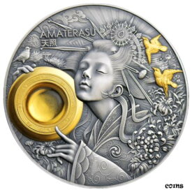 【極美品/品質保証書付】 アンティークコイン コイン 金貨 銀貨 [送料無料] 2021 Amaterasu Divine Faces of the Sun 3 oz 999 Silver $5 Niue Coin - JM639