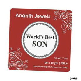 【極美品/品質保証書付】 アンティークコイン コイン 金貨 銀貨 [送料無料] Ananth Jewels Worlds Best Son 10gm 999.0 silver coin