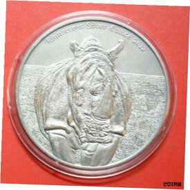 【極美品/品質保証書付】 アンティークコイン コイン 金貨 銀貨 [送料無料] Congo 1000 Francs 2012 Antique Finish "Rhino" F#3375 1 Ounce/Oz Rhinoceros COA-