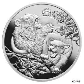【極美品/品質保証書付】 アンティークコイン コイン 金貨 銀貨 [送料無料] Silver Coin Puma and Bear Apex Predators (2.) 2022-Niue - 1 Oz ST-