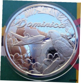 【極美品/品質保証書付】 アンティークコイン コイン 金貨 銀貨 [送料無料] 2019 Dominica SISSEROU PARROT $2 silver BU coin .999 fine silver