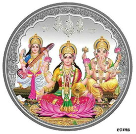 【極美品/品質保証書付】 アンティークコイン コイン 金貨 銀貨 [送料無料] Silver Coin 999 Purity Coin Trimurti For Pooja 10gm