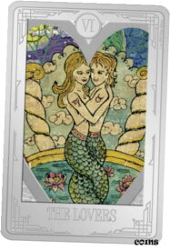 【極美品/品質保証書付】 アンティークコイン コイン 金貨 銀貨 [送料無料] 2021 Niue Tarot Card: The Lovers 1 oz .999 Silver Coin (2,000 Mintage) -