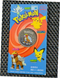 【極美品/品質保証書付】 アンティークコイン コイン 金貨 銀貨 [送料無料] Vintage Nintendo Pokemon ENTEI Coin Medal NIUE $1 FV CUPRO rare promo SNES DS GB