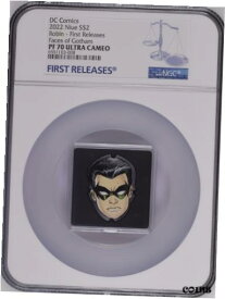 【極美品/品質保証書付】 アンティークコイン コイン 金貨 銀貨 [送料無料] ROBIN Faces of Gotham 2022 NIUE 1oz Pure Silver Coin NGC 70 FR