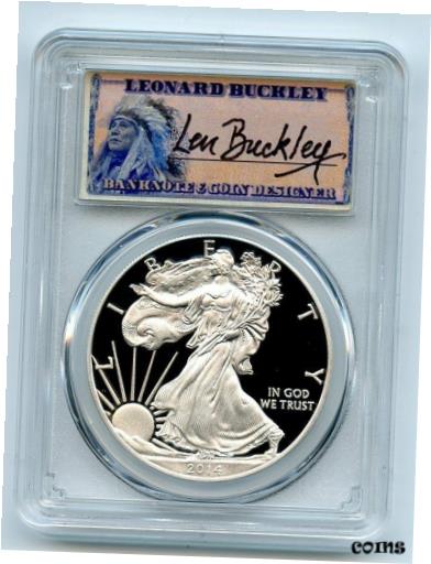 アンティークコイン コイン 金貨 銀貨 [送料無料] 2014 W $1 Proof American Silver Eagle 1oz PCGS PR70DCAM Leonard Buckley