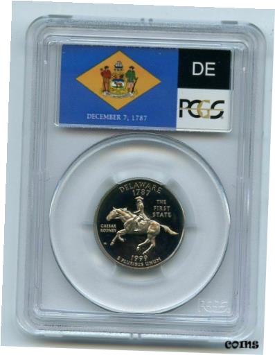 アンティークコイン コイン 金貨 銀貨 [送料無料] 1999 S 25C Clad Delaware Quarter PCGS PR70DCAMのサムネイル