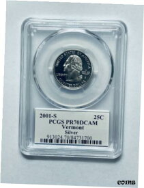 2001-S バーモント州シルバー クォーター PCGS PR70DCAM2001-S Vermont Statehood Silver Quarter PCGS PR70DCAM