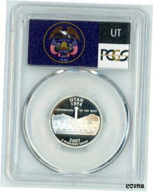 【極美品/品質保証書付】 アンティークコイン コイン 金貨 銀貨 [送料無料] 2007-S Silver Proof Utah 25C PCGS PR70 DCAM Quarter Deep Cameo