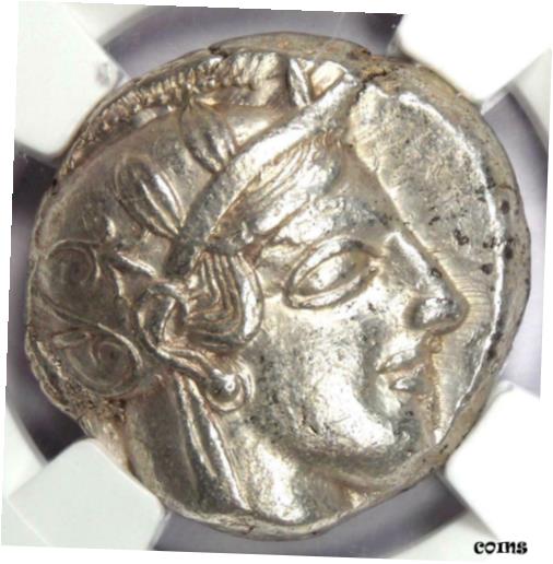 【極美品/品質保証書付】 アンティークコイン 銀貨 Attica Athens Athena Owl AR Tetradrachm Silver Coin 440-404 BC. Certified NGC AU [送料無料] #sct-wr-010888-344｜金銀プラチナ　ワールドリソース