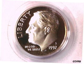 【極美品/品質保証書付】 アンティークコイン コイン 金貨 銀貨 [送料無料] 1992 S Proof Roosevelt Dime PCGS PR 69 DCAM 71790564