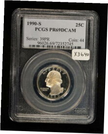 【極美品/品質保証書付】 アンティークコイン コイン 金貨 銀貨 [送料無料] 1990-S 25c Washington Quarter - Cameo - PCGS PR 69 DCAM - SKU-X3640