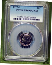 【極美品/品質保証書付】 アンティークコイン コイン 金貨 銀貨 [送料無料] 1977-S U.S. ROOSEVELT DIME PCGS GRADED PR 69DCAM-FRESHLY GRADED