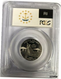 【極美品/品質保証書付】 アンティークコイン コイン 金貨 銀貨 [送料無料] 2001 S 25C State Quarter Rhode Island PCGS PR69 DCAM