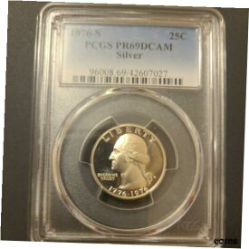 【極美品/品質保証書付】 アンティークコイン コイン 金貨 銀貨 [送料無料] 1976 S Proof *Silver* Bicentennial Quarter PCGS PR69 DCAM