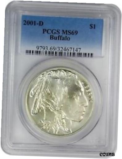 アンティークコイン コイン 金貨 銀貨 [送料無料] 2001-D PCGS MS69 American Buffalo New PCGS Label