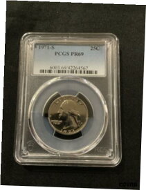 【極美品/品質保証書付】 アンティークコイン 硬貨 1971 S 25C Washington Quarter PCGS PR69 [送料無料] #oot-wr-010921-281