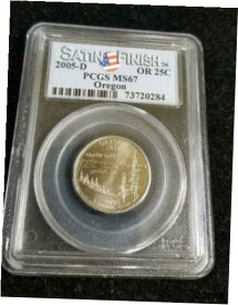 【極美品/品質保証書付】 アンティークコイン コイン 金貨 銀貨 [送料無料] 2005 D 25c State of Oregon Quarter-PCGS MS67-Satin Finish Label