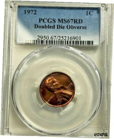 【極美品/品質保証書付】 アンティークコイン 硬貨 1972 1C PCGS MS67RD Doubled Die [送料無料] #oot-wr-010923-2276