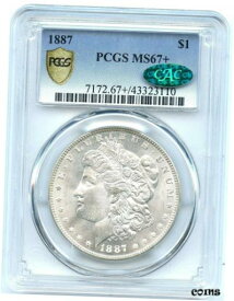 【極美品/品質保証書付】 アンティークコイン 銀貨 1887 Morgan Silver Dollar PCGS MS-67+ CAC, Big Time Monster, Awesome White Flash [送料無料] #sot-wr-010923-228