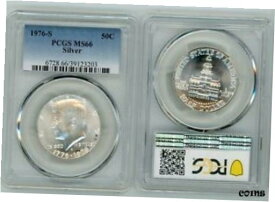 【極美品/品質保証書付】 アンティークコイン コイン 金貨 銀貨 [送料無料] 1976 S SILVER KENNEDY HALF DOLLAR 50C PCGS MS66 BLUE LABEL