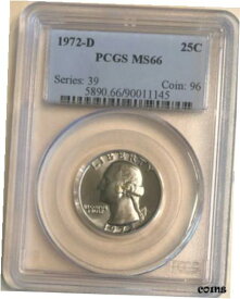 【極美品/品質保証書付】 アンティークコイン コイン 金貨 銀貨 [送料無料] 1972-D Washington Quarter PCGS MS66