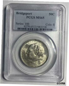 【極美品/品質保証書付】 アンティークコイン コイン 金貨 銀貨 [送料無料] 1936 P Bridgeport PCGS MS-65 Bridgeport