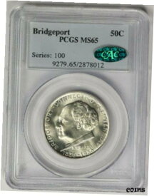 【極美品/品質保証書付】 アンティークコイン コイン 金貨 銀貨 [送料無料] 1936 Bridgeport Silver Commemorative Half Dollar 50C MS 65 PCGS CAC Approved