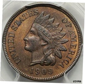 【極美品/品質保証書付】 アンティークコイン コイン 金貨 銀貨 [送料無料] U.S. 1909 Indian Head Cent - 1c - PCGS MS64RB DDO Snow-2!!!