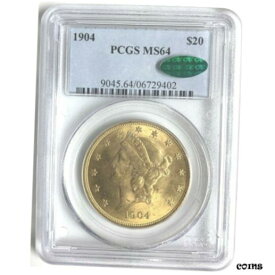 【極美品/品質保証書付】 アンティークコイン 金貨 1904 Gold $20 Double Eagle Liberty Coin PCGS MS-64 CAC [送料無料] #gct-wr-010959-2626