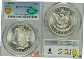 【極美品/品質保証書付】 アンティークコイン 硬貨 1888-S MS64 PL PCGS & CAC Morgan $1 [送料無料] #oot-wr-010959-388