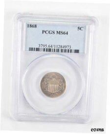【極美品/品質保証書付】 アンティークコイン コイン 金貨 銀貨 [送料無料] MS64 1868 Shield Nickel - Graded PCGS *0605