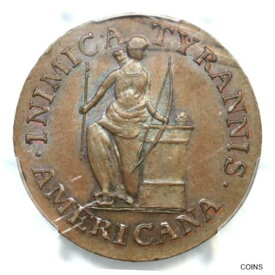 【極美品/品質保証書付】 アンティークコイン コイン 金貨 銀貨 [送料無料] "1785" JAB-8 PCGS MS 63 BN Inimica Tyrannis Conderatio Cent by John Adams Bolen