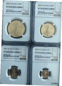 【極美品/品質保証書付】 アンティークコイン 金貨 2007-W Gold American Eagle NGC PF70 Ultra Cameo 4 Coin Set $50 $25 $10 $5 1.85 [送料無料] #gct-wr-011000-1016