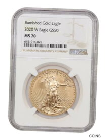 【極美品/品質保証書付】 アンティークコイン 金貨 2020-W Gold Eagle $50 NGC MS70 (Burnished) - Special Strike American Gold Eagle [送料無料] #got-wr-011000-1363