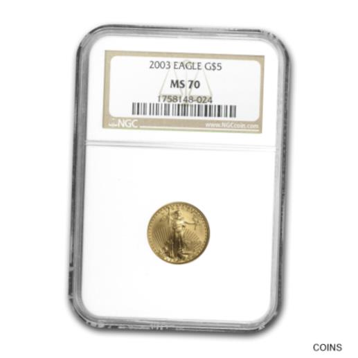  アンティークコイン コイン 金貨 銀貨  [送料無料] 2003 10 oz Gold American Eagle MS-70 NGC SKU #4865