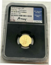 【極美品/品質保証書付】 アンティークコイン コイン 金貨 銀貨 [送料無料] 2018 W $5 American Gold Eagle Coin - NGC PF70 Ultra Cameo Signed Castle
