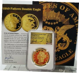 【極美品/品質保証書付】 アンティークコイン 金貨 1849 Double Eagle Pattern 1oz .999 Gold NGC Limited Edition Signed Jeff Garrett [送料無料] #got-wr-011000-1658
