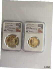 【極美品/品質保証書付】 アンティークコイン 金貨 1987 Gold Eagle 2 Coin Proof Set NGC PF70 Ultra Cameo Mercanti Rare Low Pop [送料無料] #gct-wr-011000-2196