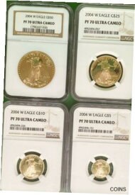【極美品/品質保証書付】 アンティークコイン 金貨 2004-W Gold American Eagle NGC PF 70 Ultra Cameo 4 Coin Set $50 $25 $10 $5 [送料無料] #gct-wr-011000-2518